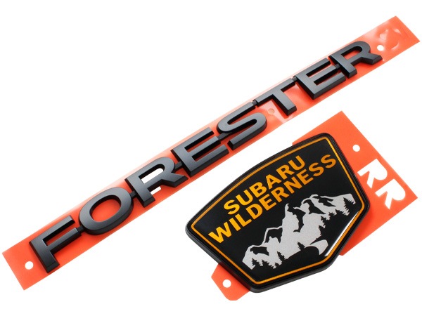 USスバル純正 FORESTER + WILDERNESS ウィルダネス リアエンブレム リアゲート トランク フォレスター SK系 