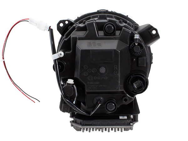 【DEPO 正規品】ジープ JL ラングラー | JT グラディエーター ヘッドライト ヘッドランプ LEDリング付 シルバー 左右セット レベライザー付 Eマーク取得済 US仕様 カットライン 日本仕様 日本光軸 左側走行用 デポ