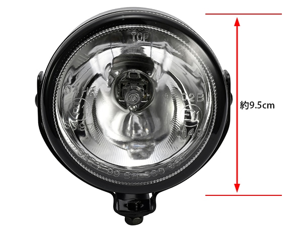 フォグランプ フォグライト キット 12V 汎用 丸形 ガラスレンズ ベース・配線 H3 ハロゲンバルブ スイッチ付 100パイ 直径9 5cm DIY カスタム ライト・レンズ CALIFORNIA CUSTOM JAPAN 株式会社