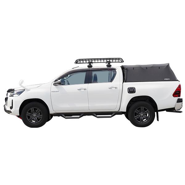 【GOODYEAR 正規品】スチール ルーフラック SKINNY PRO 1470mm×590mm×124mm 耐荷重75kg ブラック 組み立て式 GOOD YEARロゴ入り ルーフキャリア バスケット ベースキャリア カーゴネット 汎用 ベース/クロスバー 別途要