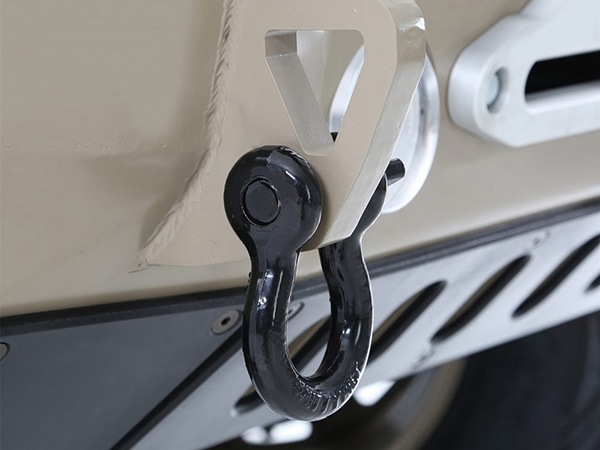 Smittybilt 3/4インチ 汎用 牽引フック Dリングシャックル/ブラック