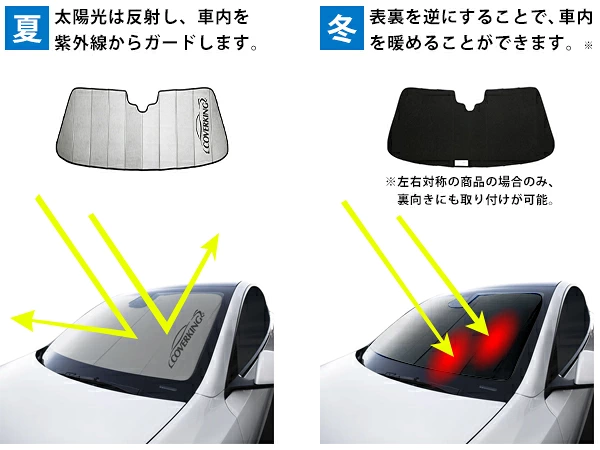 CoverKing 正規品】専用設計 サンシェード シルバー 吸盤不要