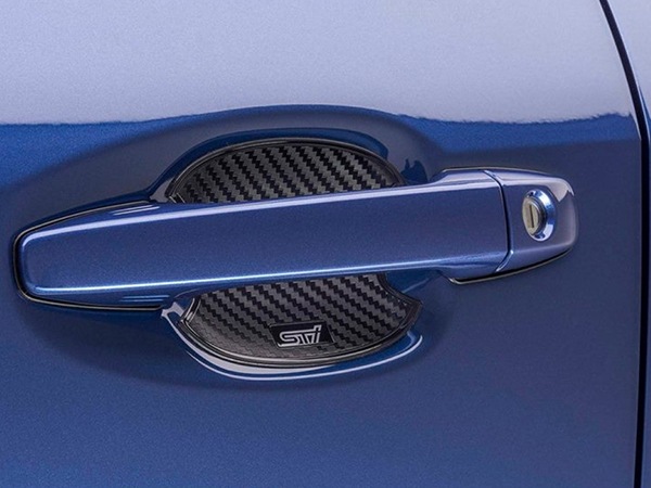 USスバル純正 21y- BRZ (ZD8) STIロゴ入 ドアハンドル カッププロテクター ハンドルプロテクター プロテクション フィルム カーボン調 