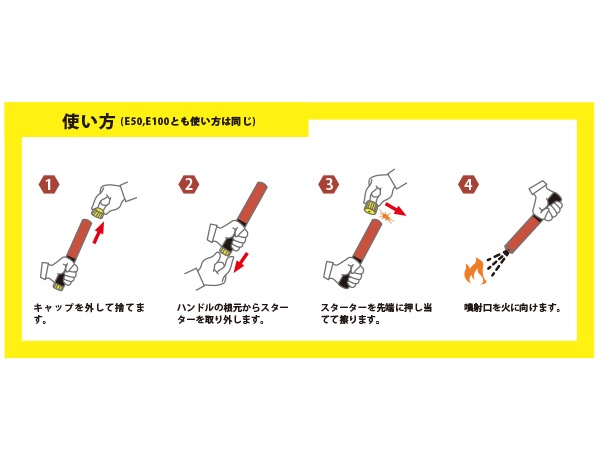 ELEMENT スティック型消火器 + マグネットクリップマウントセット E50 サイズ 30x3.2cm 重さ230g 噴射時間50秒 2025年製造 使用期限15年 メンテナンス不要 後片付け不要 残留物ゼロ エアゾール 軽量 コンパクト 初期消火 簡易消火器具