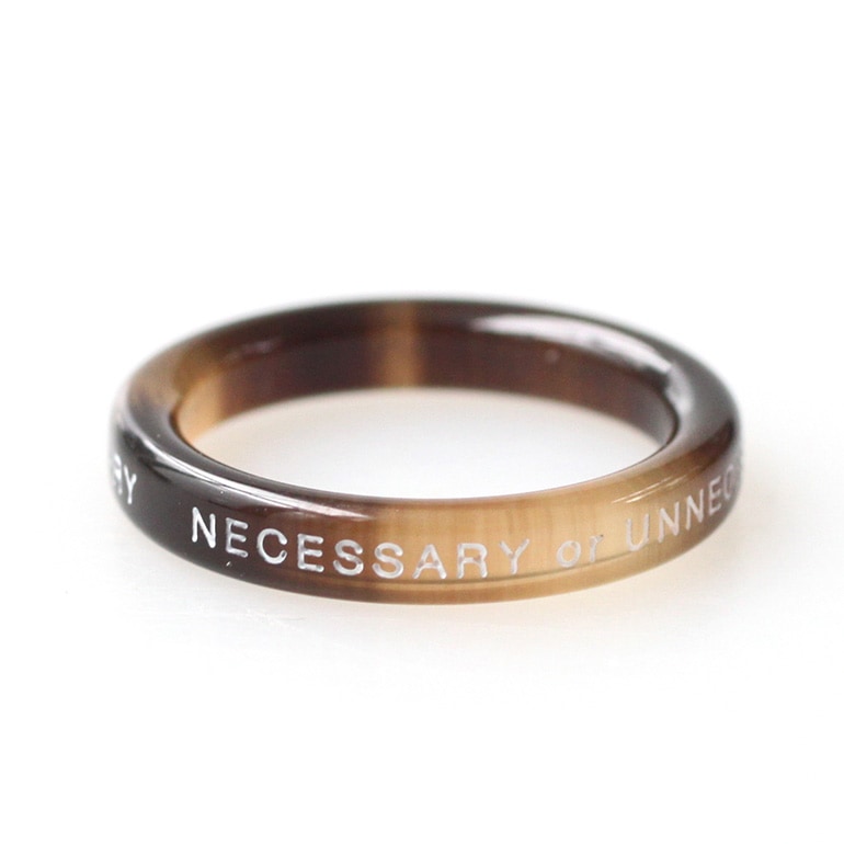 necessary or unnecessary ネセサリー オア アンネセサリー｜BUTTON RING 2　マーブル