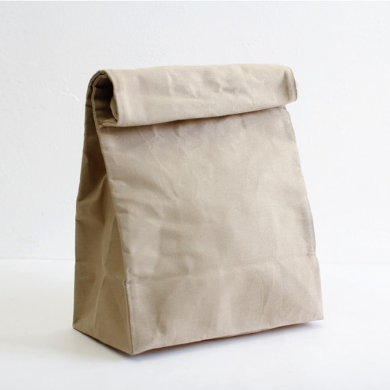 BROWN CANVAS BAG(L)　ナチュラル