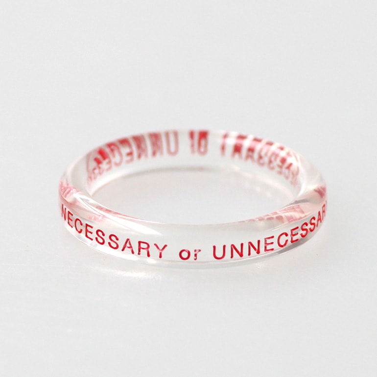 necessary or unnecessary ネセサリー オア アンネセサリー｜BUTTON RING 2　クリア