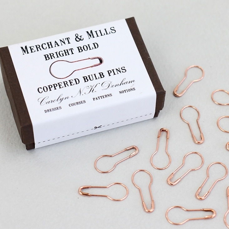 MERCHANT&MILLS マーチャン&ミルズ｜COPPERED BULB PINS　洋ナシ型安全ピン（銅）