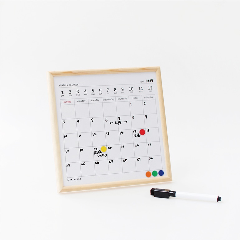 KIKKERLAND キッカーランド｜White Board Calendar(S)
