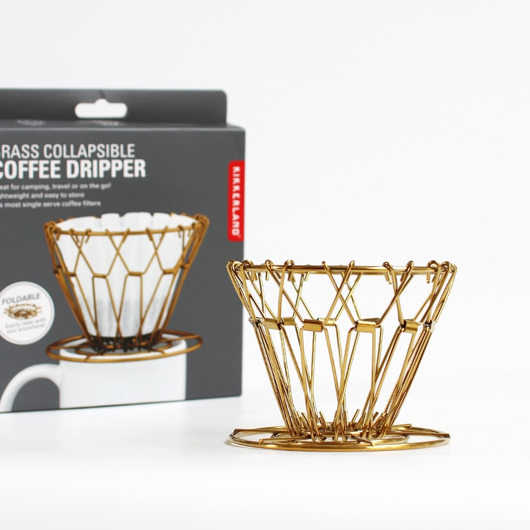 KIKKERLAND キッカーランド｜Brass Collapsible Coffee Dripper(折りたたみ式ドリッパー)