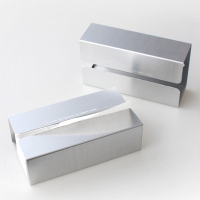 PUEBCO シルバー ボックス型ケース 1186525 PUEBCO プエブコ｜GLASS BOX WITH RECYCLE STEEL LID【Jewelry Double