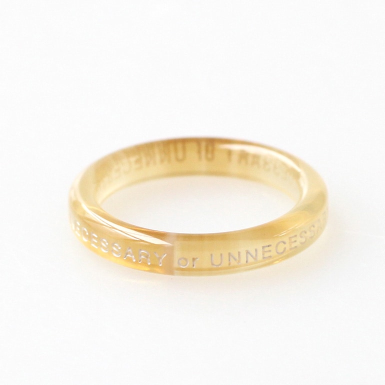 necessary or unnecessary ネセサリー オア アンネセサリー｜BUTTON RING 2　 アンバー