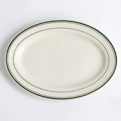 Tuxton タクストン｜Green Bay Oval Plate 24cm 通販｜DUPON35