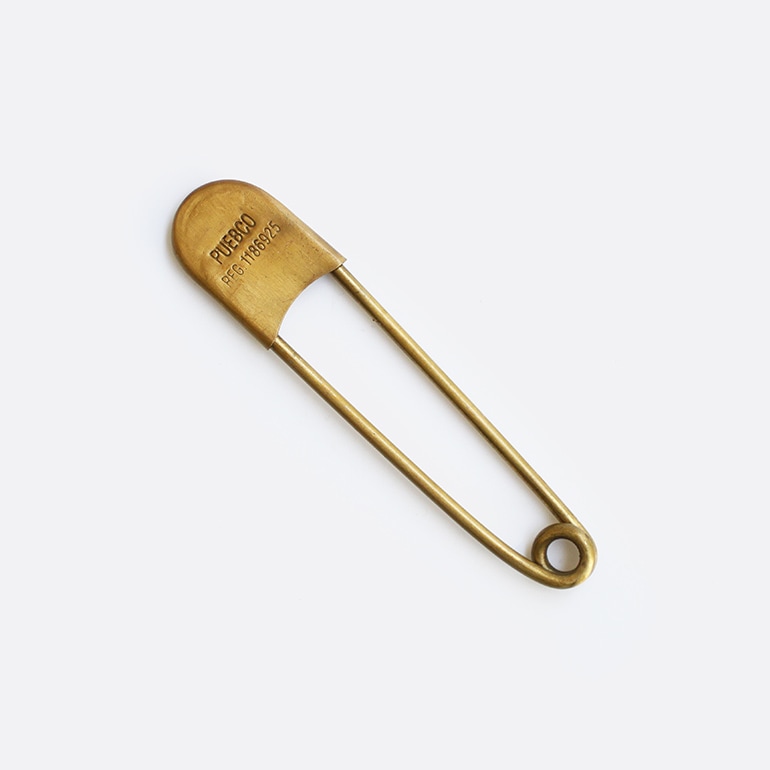 PUEBCO プエブコ｜BRASS SAFETY PIN 13CM ブラス セーフティ ピン