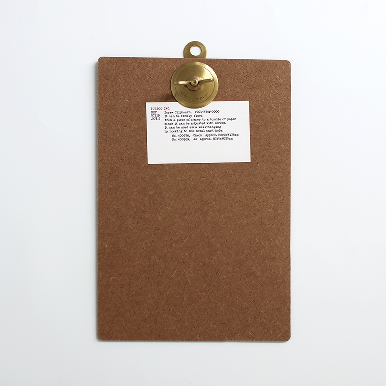 PUEBCO プエブコ｜SCREW CLIPBOARD A4