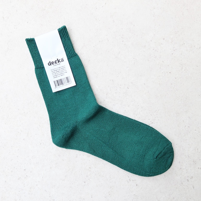 decka quality socks デカクォリティソックス｜Mercerized Socks GIZA Cotton グリーン