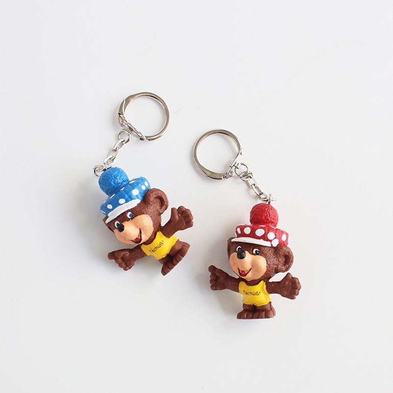 クマ＋帽子キーチェーン