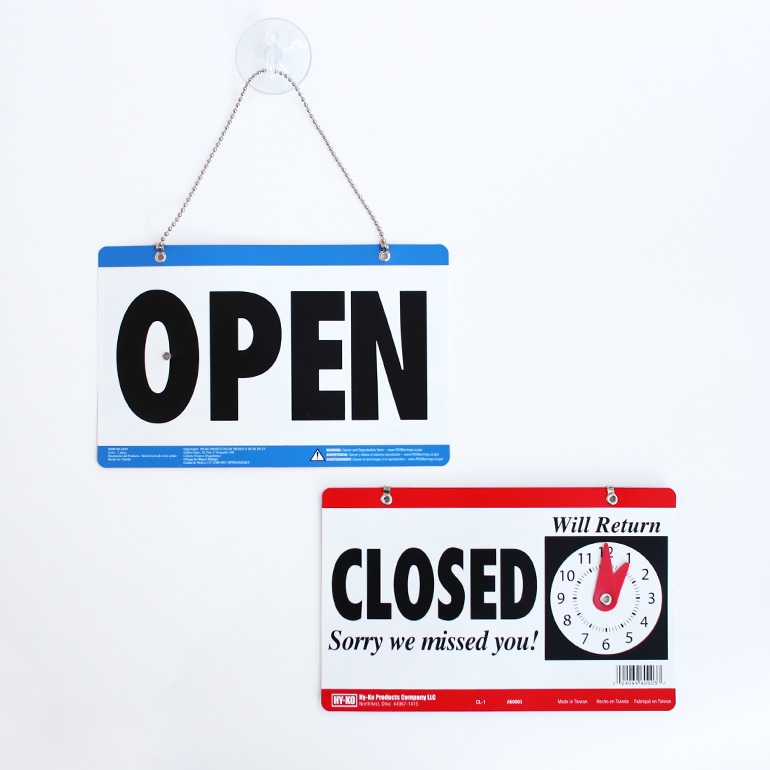 HY-KO 6x9.5inch OPEN/CLOSEDサイン