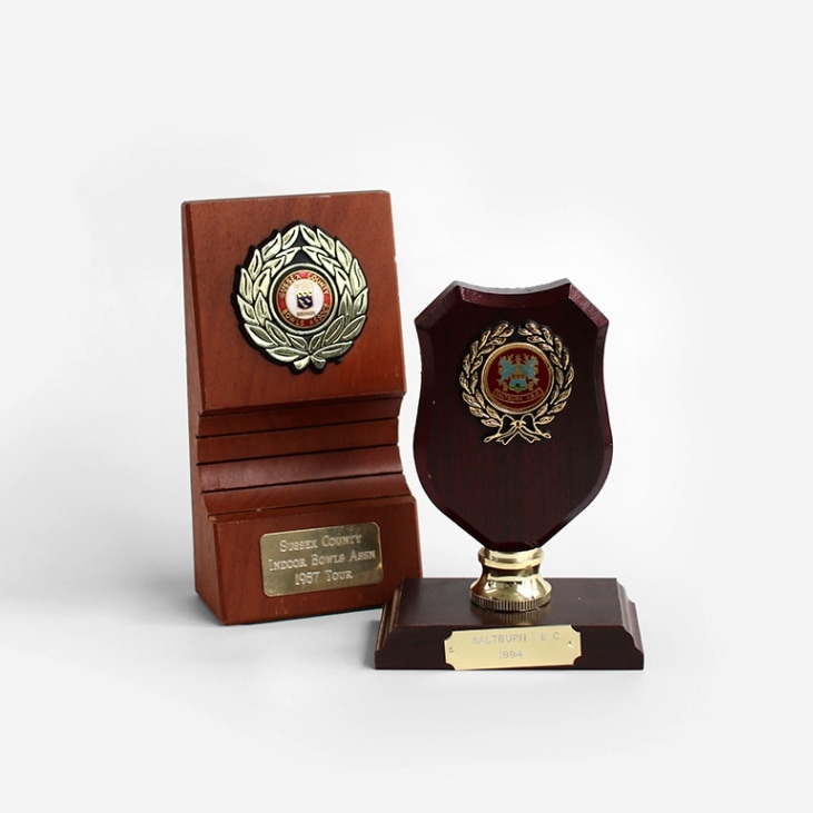VINTAGE｜Lawn Bowls Memorabilia wooden trophy 