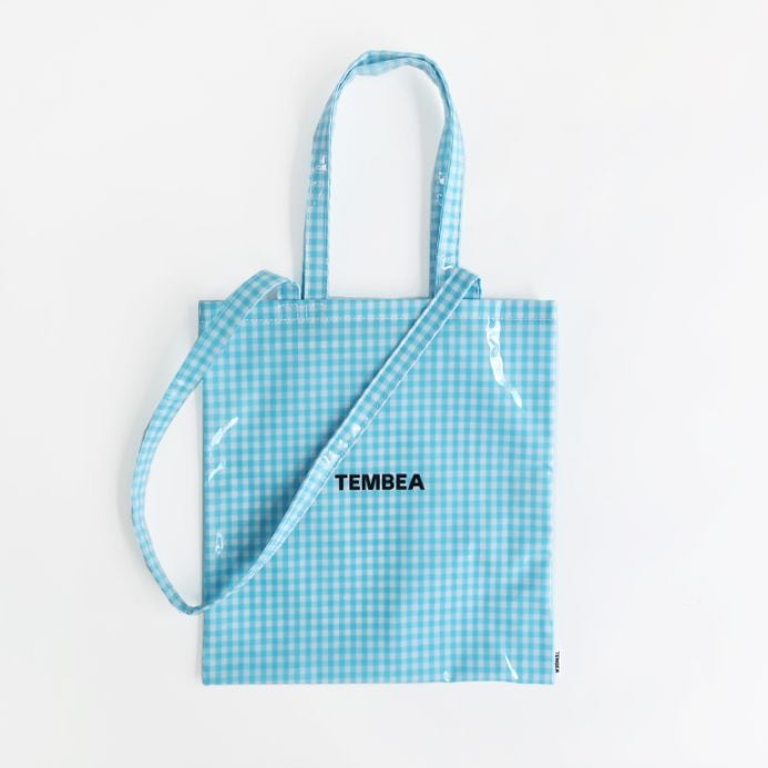 TEMBEA テンベア｜3HANDLE TOTE　GINGHAM SAX