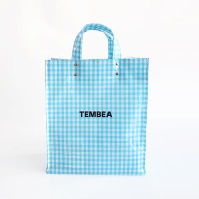 TEMBEA テンベア｜PAPER TOTE MEDIUM CHECK BLUE 通販｜DUPON35