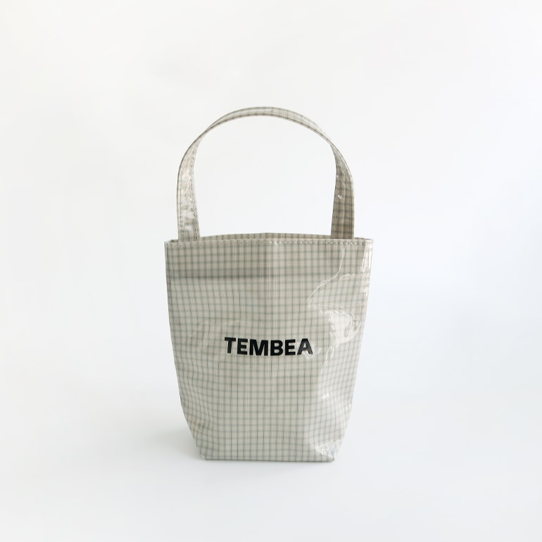 TEMBEA テンベア|BAGUETTE TOTE MINI CHECK GREY-GREEN