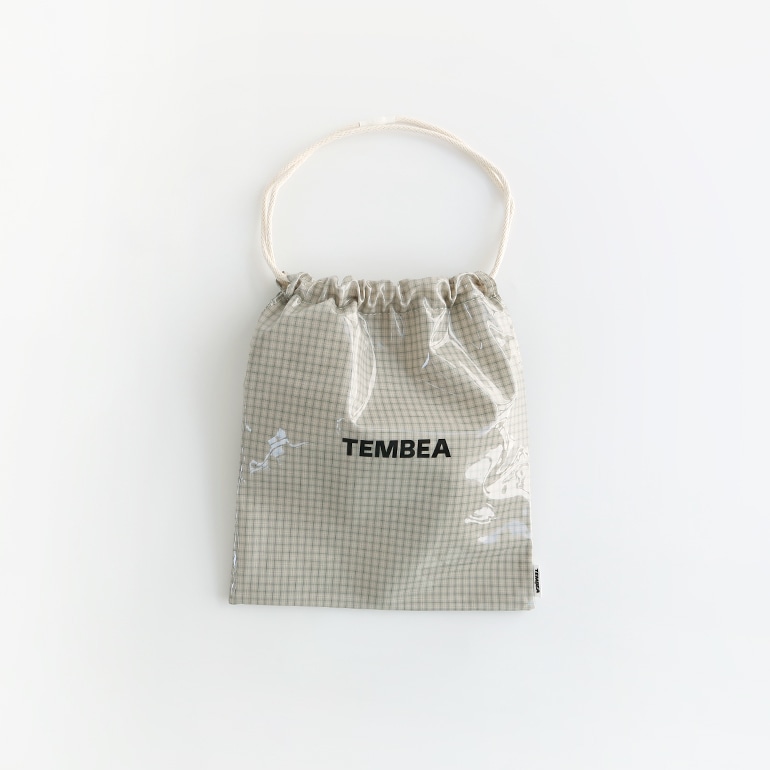 TEMBEA テンベア|巾着 (PVC) CHECK GREY-GREEN