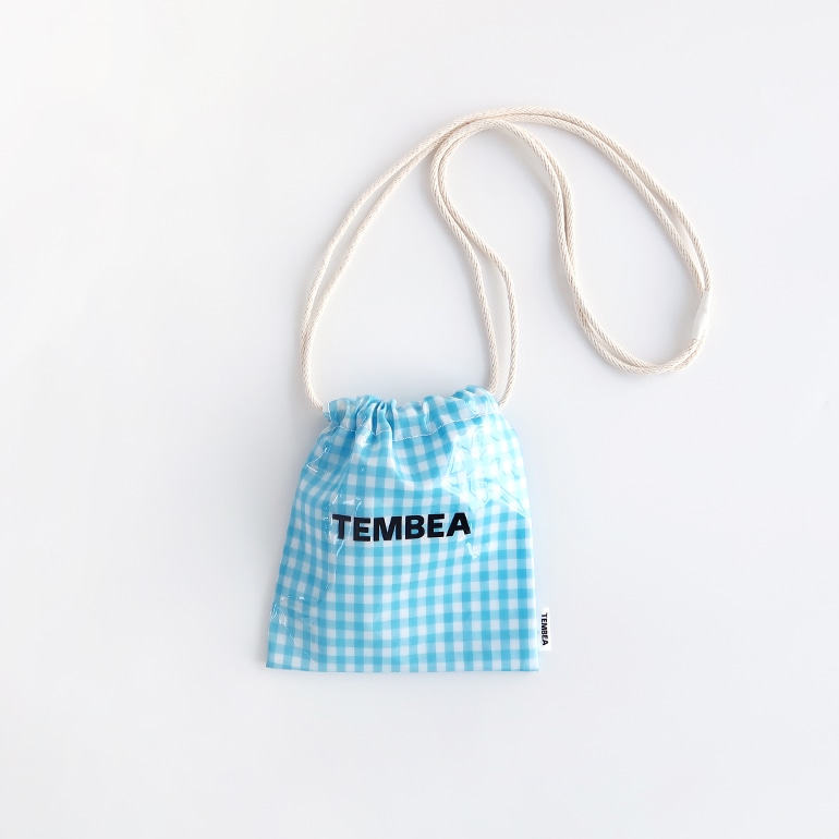 TEMBEA テンベア|巾着 POCHETTE (PVC) GINGHAM SAX