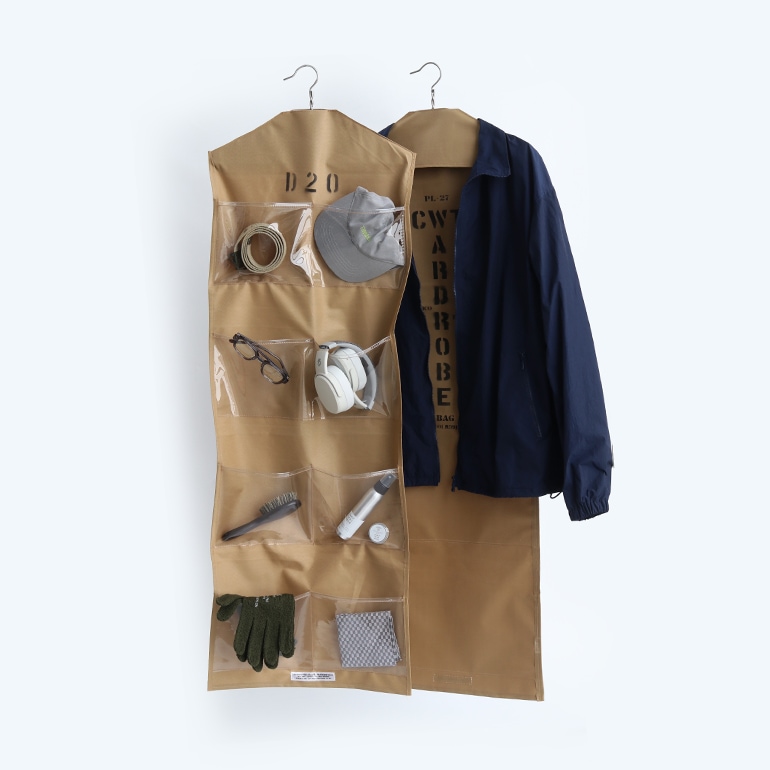 PUEBCO プエブコ｜RUBBERIZED FABRIC HANGING ORGANIZER / ACCESSORY 4pockets/8Pockets