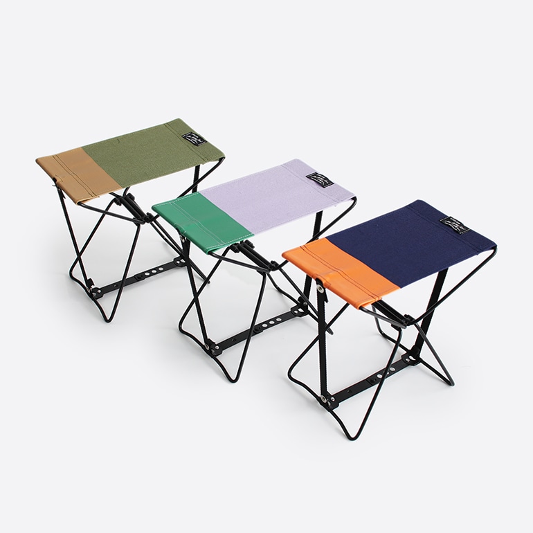 村上肥出夫 【座る人】 パステル ミニアチュール amabro アマブロ｜MINI FOLDING STOOL 折りたたみミニスツール