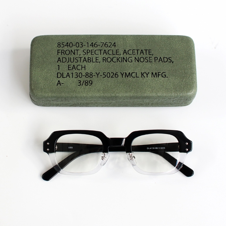 USSタイプ S9 アイウェア フレーム (ピュアブラック/クリア×クリア)