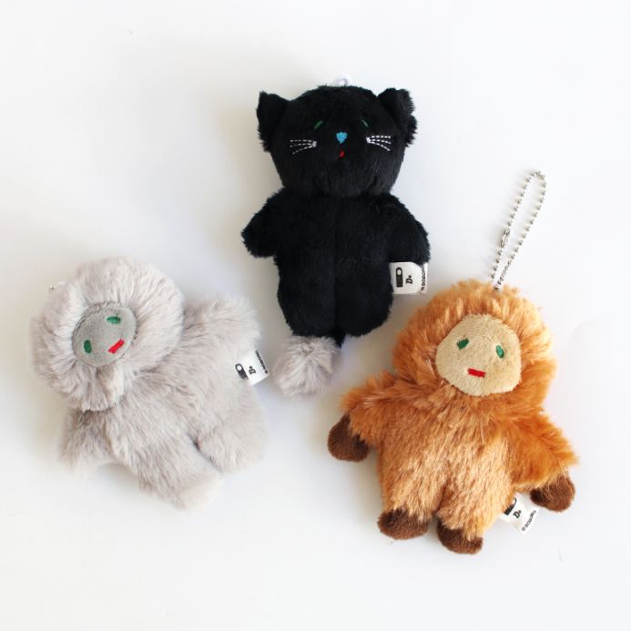 CLASKA クラスカ｜ そぼろのぬいぐるみ バッグチャーム (イエティ/ビッグフット/黒猫)