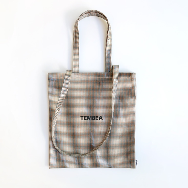 TEMBEA テンベア｜3HANDLE TOTE CHECK BEIGE/BLUE 通販｜DUPON35