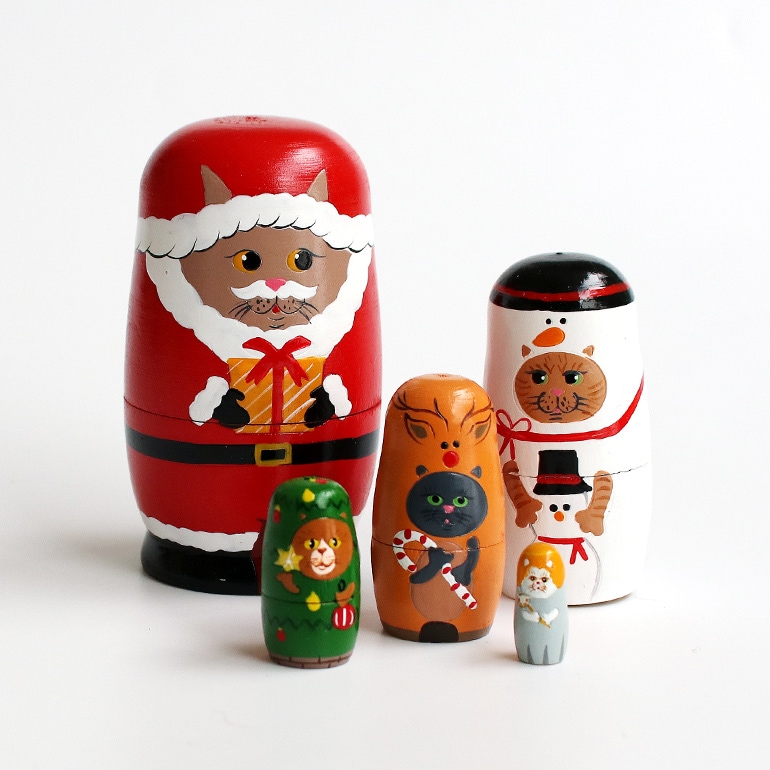 マトリョーシカ ねこのクリスマス 通販｜DUPON35