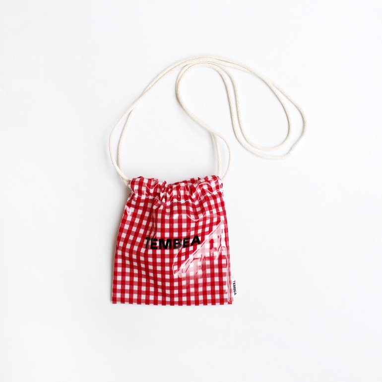 TEMBEA テンベア｜巾着 POCHETTE (PVC)　GINGHAM RED