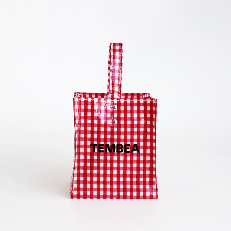 TEMBEA テンベア｜CUBE TOTE　GINGHAM RED