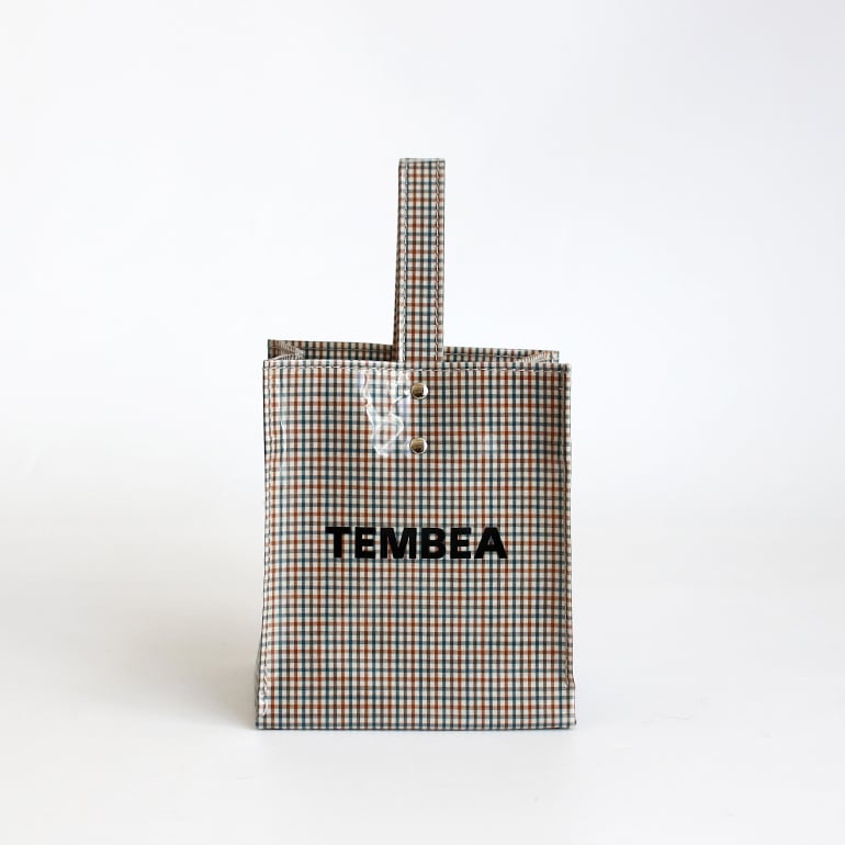 TEMBEA テンベア｜CUBE TOTE　CHECK BEIGE/BLUE