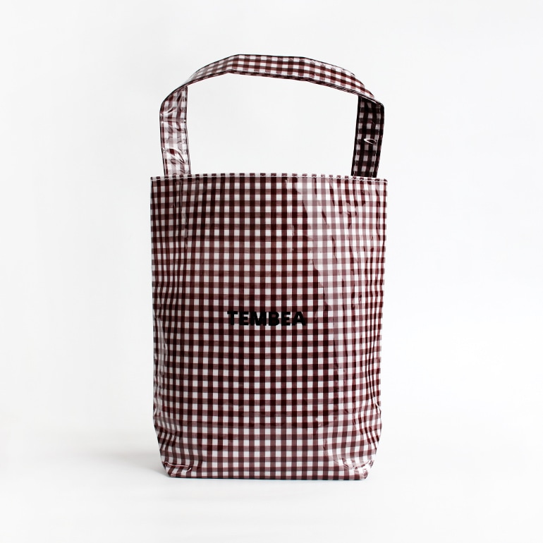 TEMBEA テンベア｜BAGUETTE TOTE MEDIUM　GINGHAM BROWN