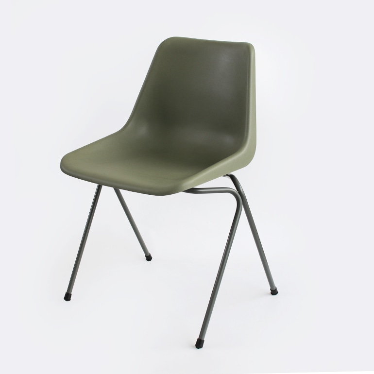 Hille ヒリー｜ROBIN DAY POLYSIDE CHAIR/ダークグレーフレーム (Moss Gray)