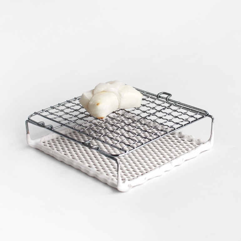 卓上セラミック焼網 白