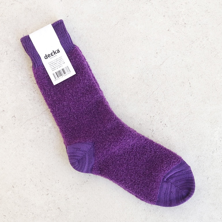 decka quality socks デカクォリティソックス｜Baby Alpaca & Merino Wool Socks パープル