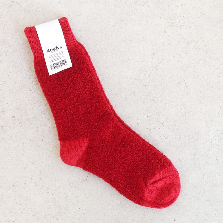 decka quality socks デカクォリティソックス｜Baby Alpaca & Merino Wool Socks レッド