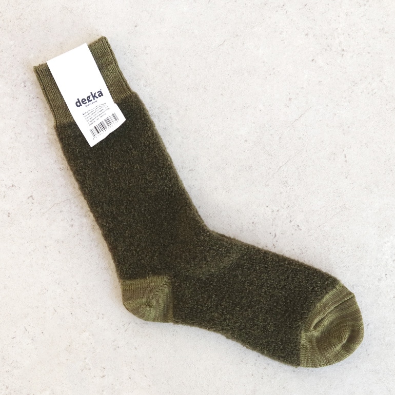 decka quality socks デカクォリティソックス｜Baby Alpaca & Merino Wool Socks オリーブ