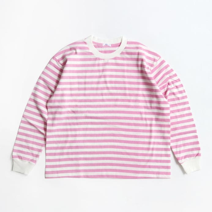 maillot マイヨ｜Tube Border Long-Tee　CHERRY PINK