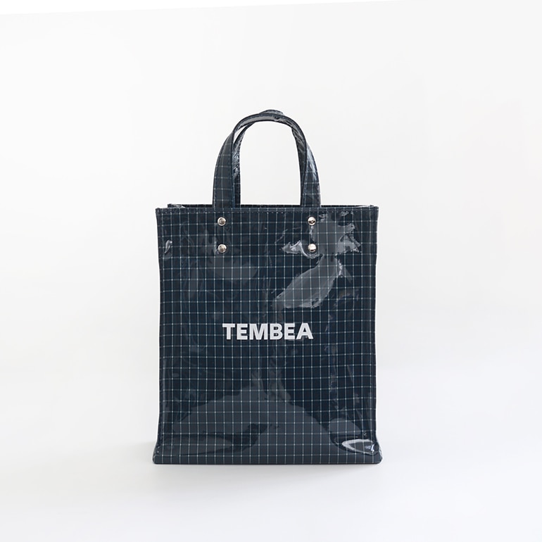 TEMBEA テンベア｜PAPER TOTE SMALL　CHECK BLUE