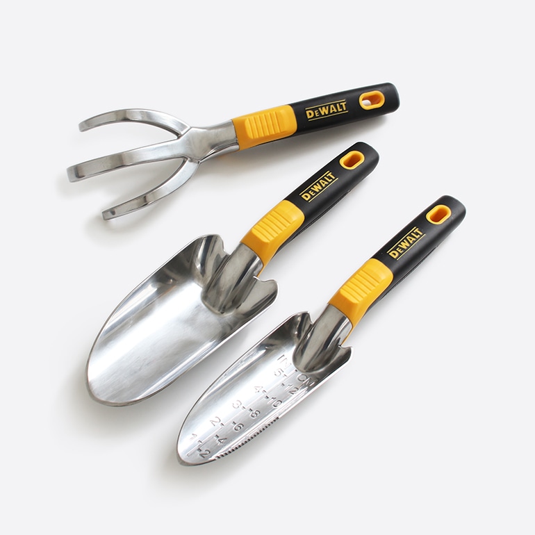 DEWALT デウォルト｜アルミハンドスコップ／プラントスコップ／ハンドレーキ