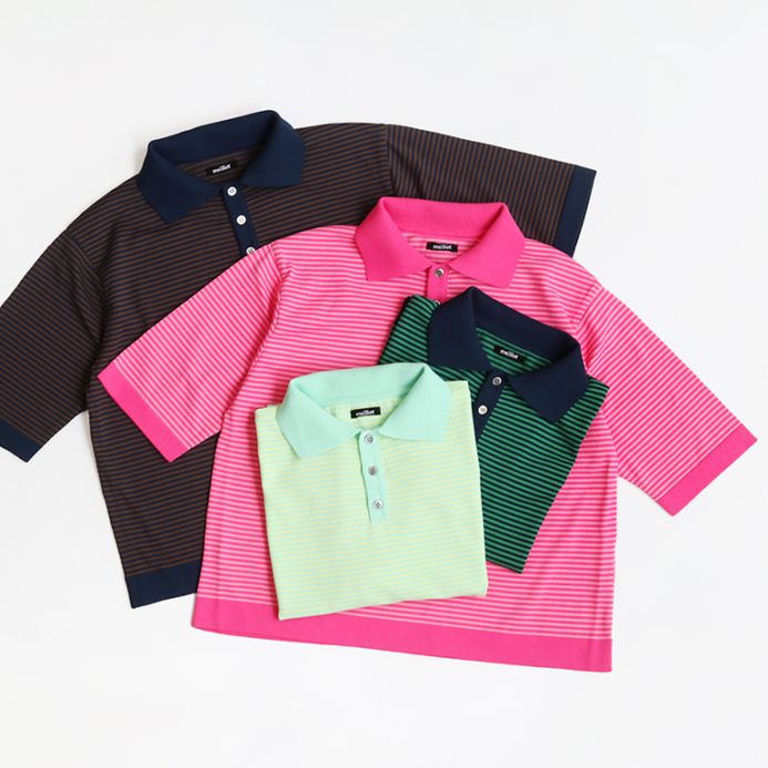 maillot マイヨ｜“mature” mature border polo【全4色】