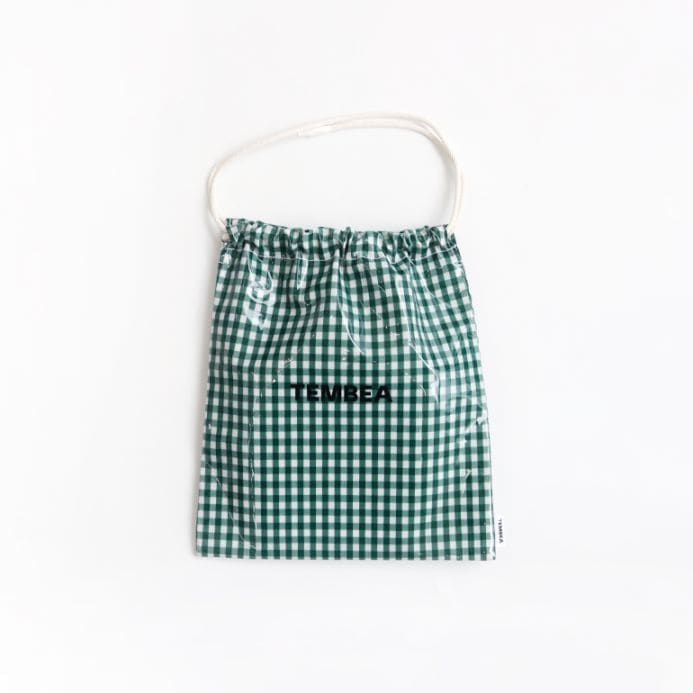 TEMBEA テンベア｜巾着 (PVC)　GINGHAM GREEN