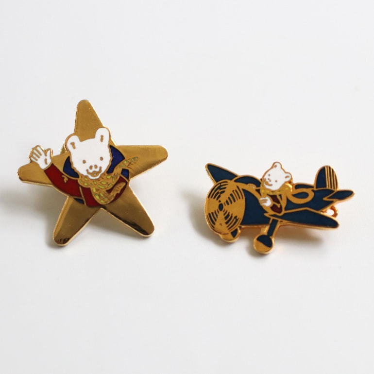 VINTAGE｜Rupert Bear ピンバッジ 中