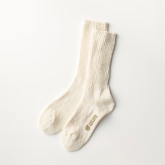 LUCKY SOCKS ラッキーソックス｜ミックスリブソックス　オフホワイト
